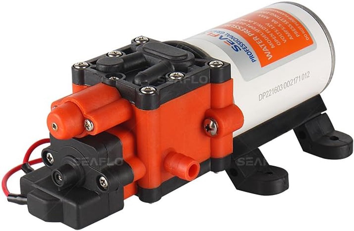 Waterpomp 5 LPM - 12 Volt, 100 Psi - Zelfaanzuigend, Stil - Ideaal voor boot en caravan - ShopVlot