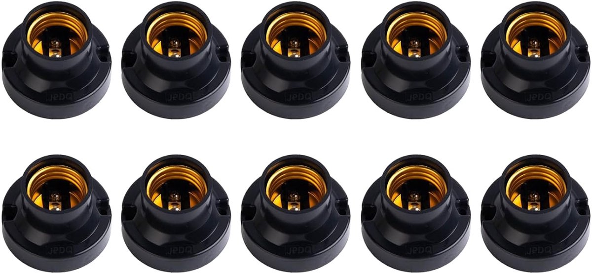 E27 fitting set van 10 - ronde schroef - diameter 55 mm - ideaal voor DIY lampen - ShopVlot