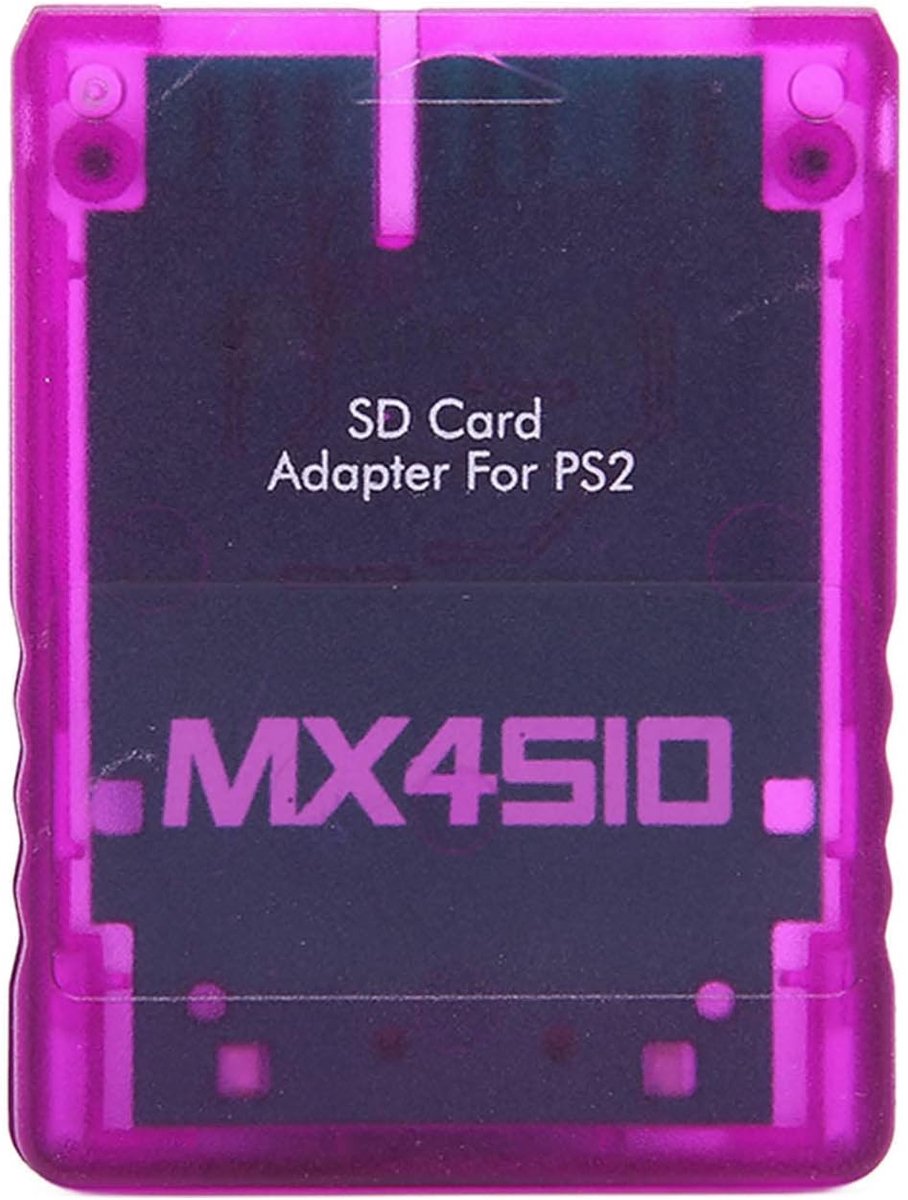 Geheugenkaartadapter voor spelconsoles - MX4SIO SIO2SD - Paars - Verbindt geheugenkaart met console - ShopVlot