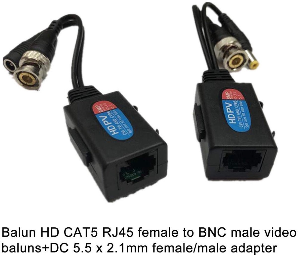 Video Balun RJ45 naar BNC - Passieve transceiver - Geschikt voor 1080P tot 8MP camera's - Eenvoudige installatie - ShopVlot