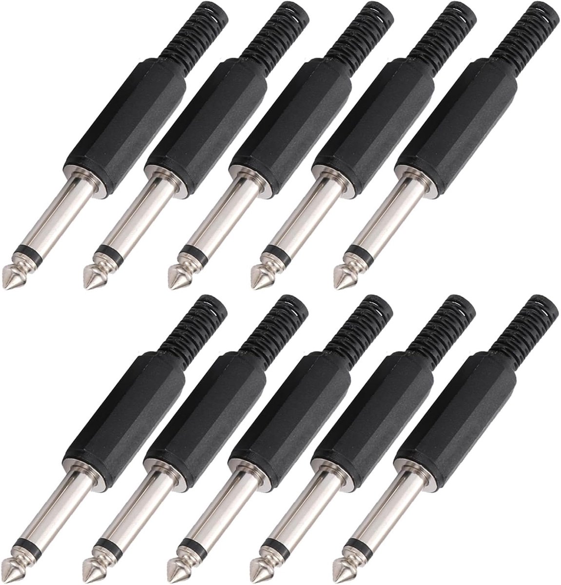 Mono jack plug 1/4 inch - 6.35mm plug voor solderen - duurzaam met nikkelcoating - ideaal voor gitaar en speakers - ShopVlot