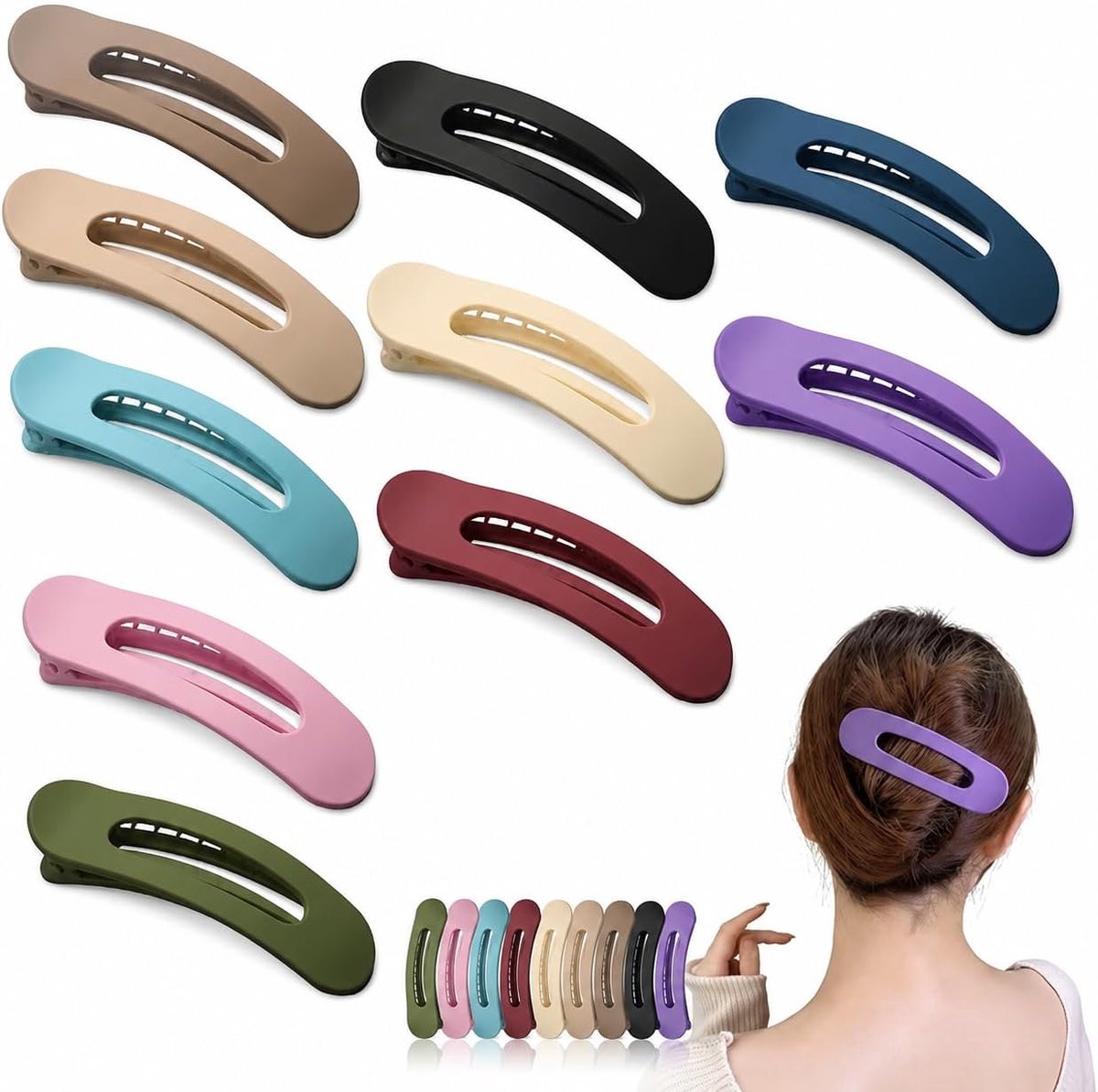 Haarspeldset voor Vrouwen 10 Stuks - Neutrale Kleuren - Comfortabele Grip - Ideaal voor Yoga - ShopVlot