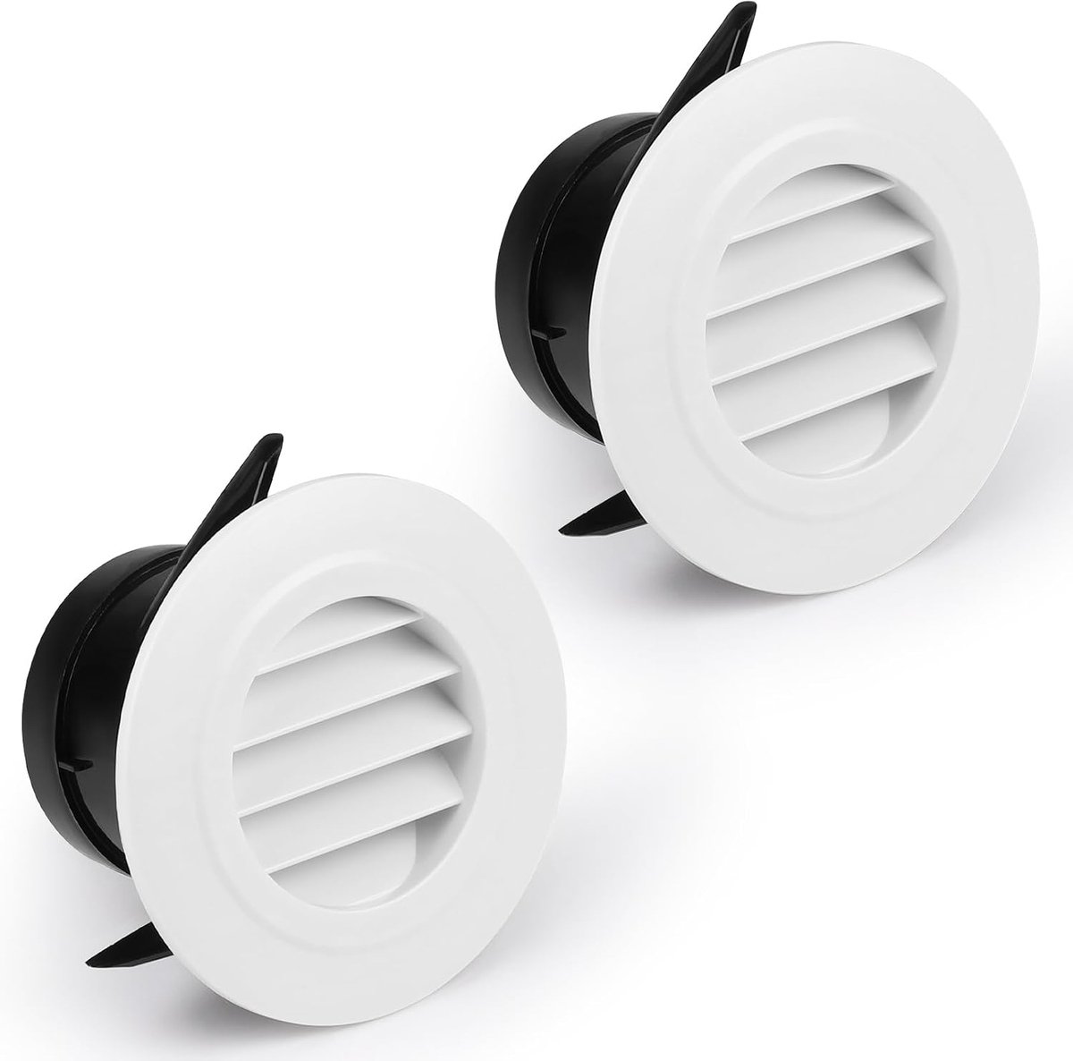 Rond ventilatierooster 75 mm - wit ABS - aanpasbaar luchtvolume - effectief voor frisse lucht - ShopVlot