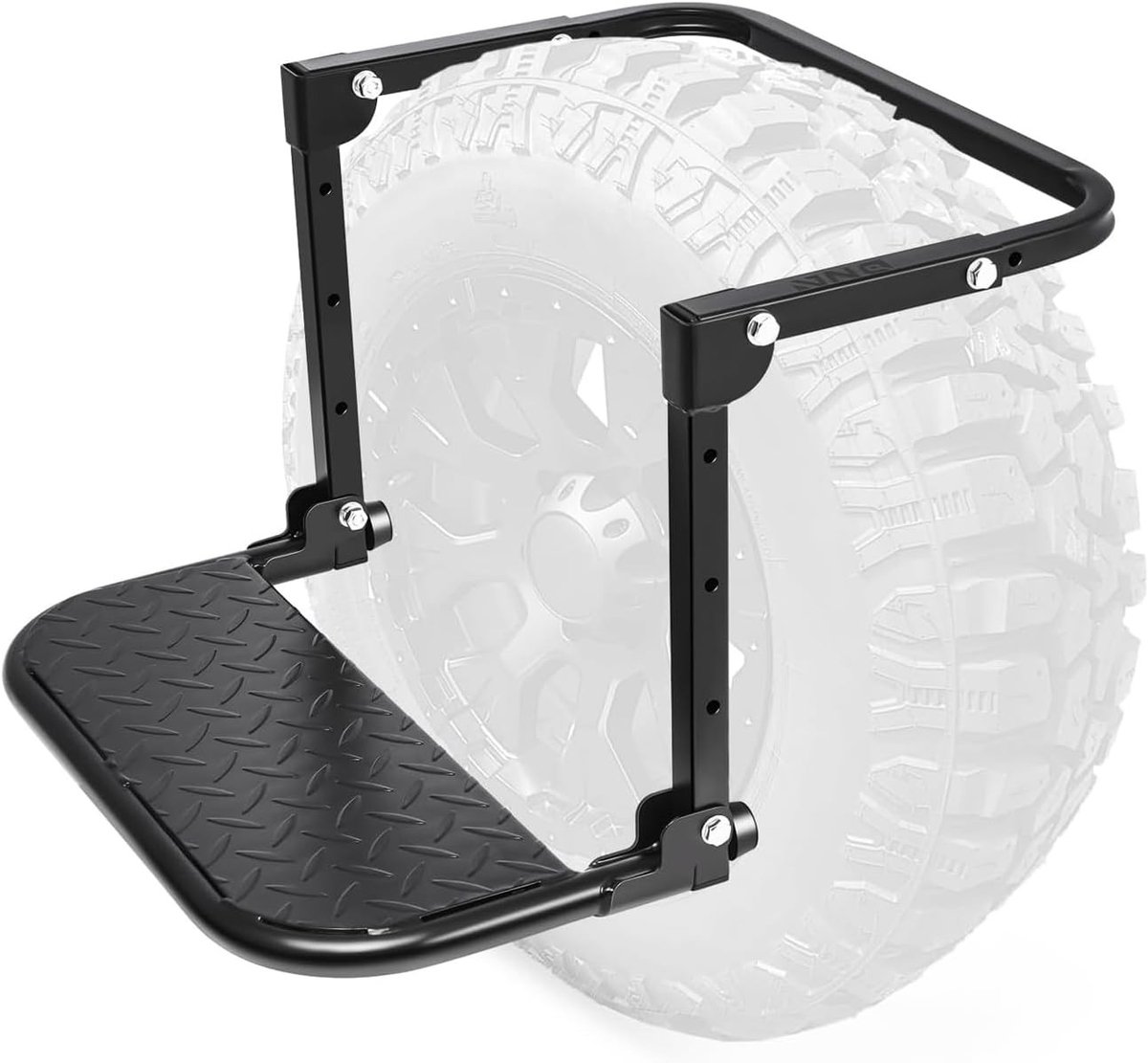 Opvouwbare Voertuigladder - Zwart - 10,2-14,4 inch - Verstelbare Ladder voor Vrachtwagens en SUV's