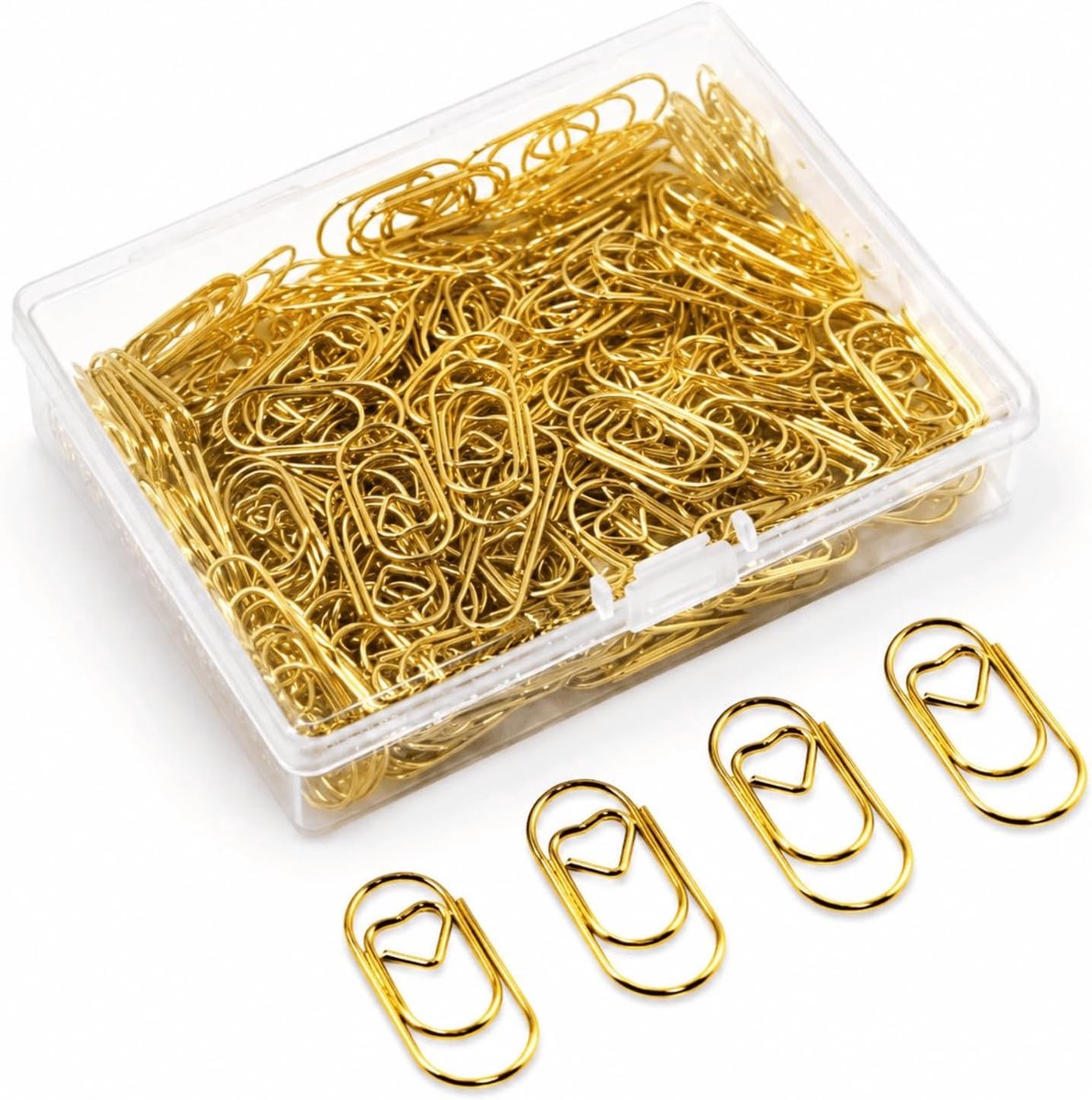 Paperclips - Goud - 20 x 9 mm - Hart- en Ovaal Design - Voor Kantoor, School en Creatieve Projecten