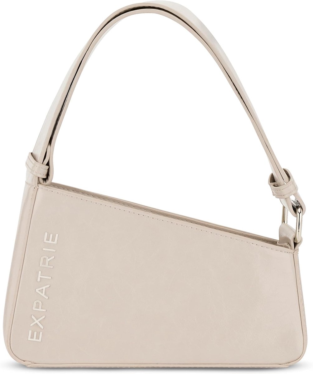 Schoudertas Dames - Asymmetrisch Faux Leer - Y2K Vintage Handtas Klein - Brede Schouderband - ShopVlot
