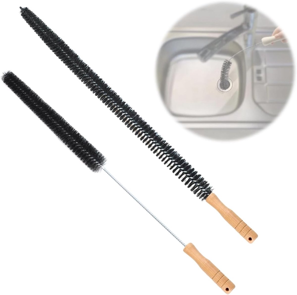 Radiatorborstels - Zwart - 70 cm - Buigbare Borstels voor Grondige Reiniging - Voor Huishoudelijk Gebruik
