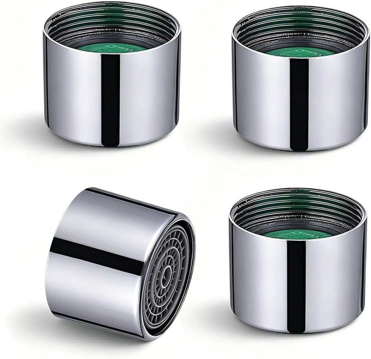 Pack of 4 M22 Faucet Aerator 22 mm Stainless Steel for Kitchen Bathroom Sink - ShopVlot