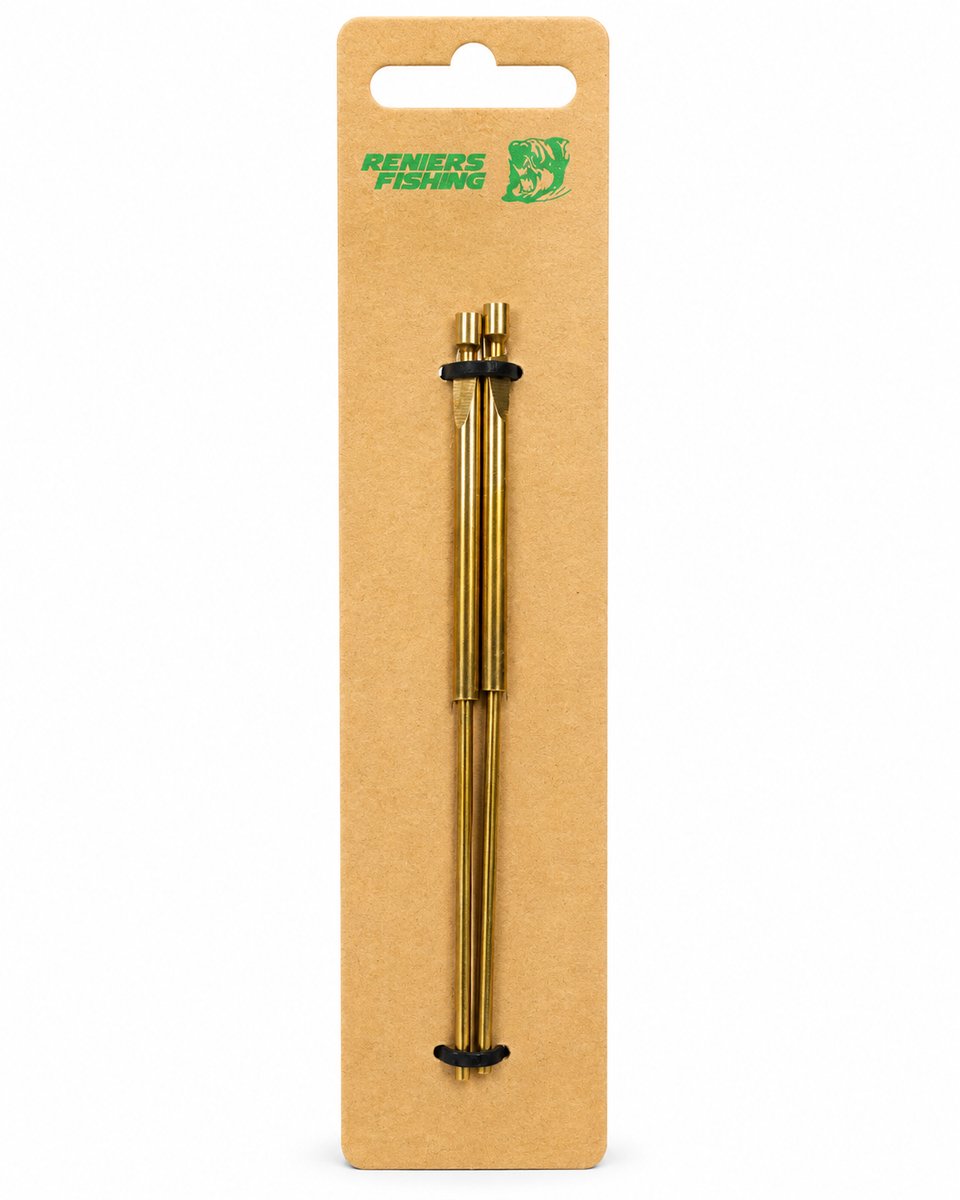 Reniers Fishing Set Brass Double Disgorger & Needle 13cm – 2 Stuks