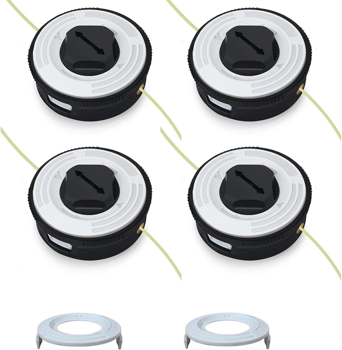 Vervangende Trimmerkop voor Autocut C3-2, FSA 57 & FSE 52 | Trimmeraccessoires met 4 Binnenkernen en 2 Bevestigingsdeksels, Ideale Vervangspoel voor Grastrimmerkop 4009 710 2106, Tuinonderhoud, Grasmaaien, Tuinaccessoires