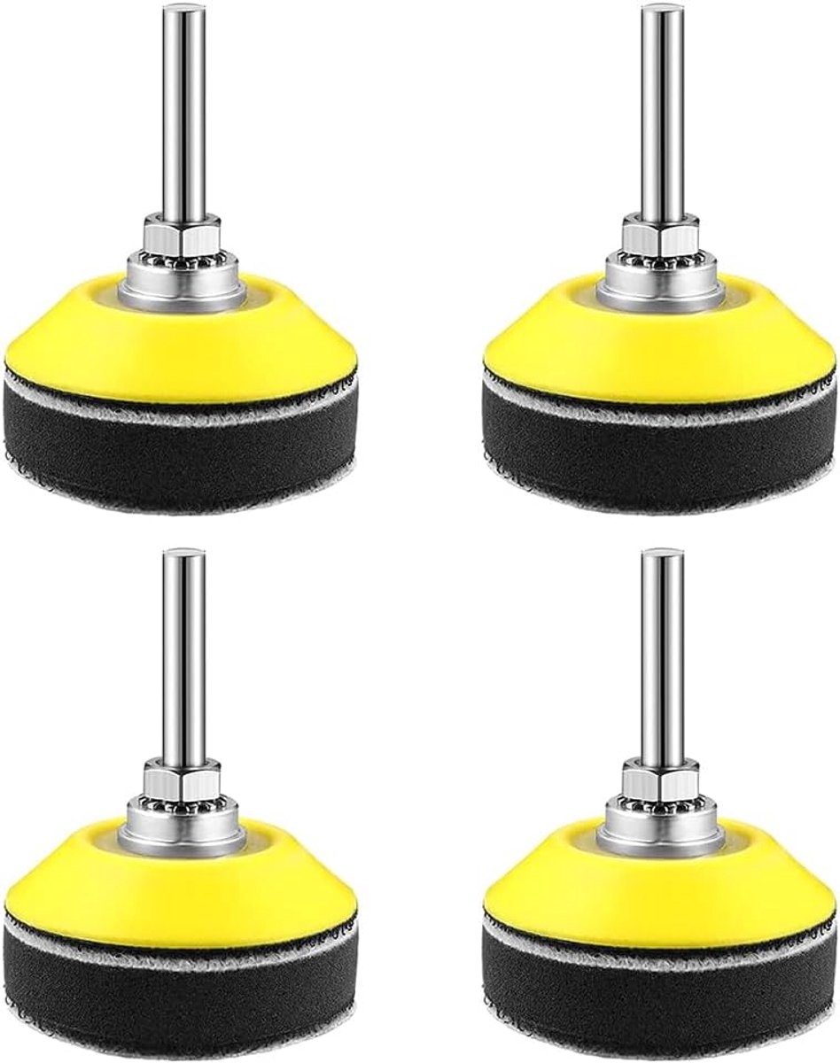 Schuurdiscs 50mm - zachte rugpad - 1/4 inch schacht - ideaal voor nauwkeurig schuren - ShopVlot