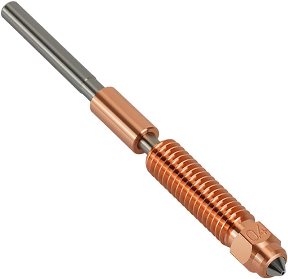 3D printer nozzle 0.4mm - koperlegering en gehard staal - hoge duurzaamheid - voor Ender 3 V3 en K1C - ShopVlot