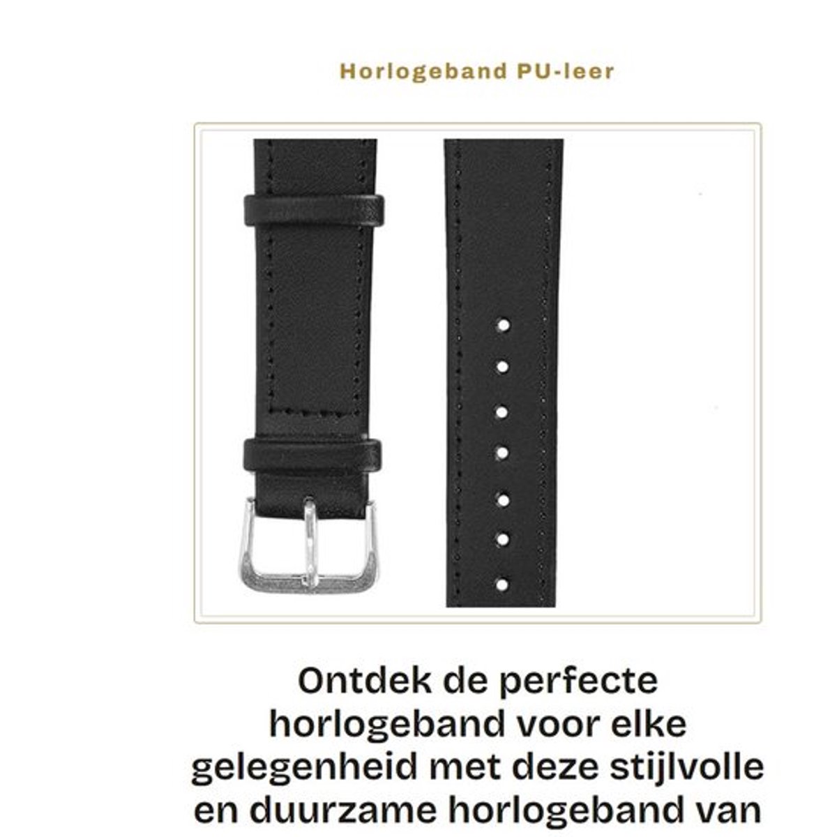 Horlogeband Universeel - PU-leer - 12mm/22mm - Geschikt voor Mannen/Vrouwen - Vervangingsband - Aangenaam Draagcomfort - Horlogebandje