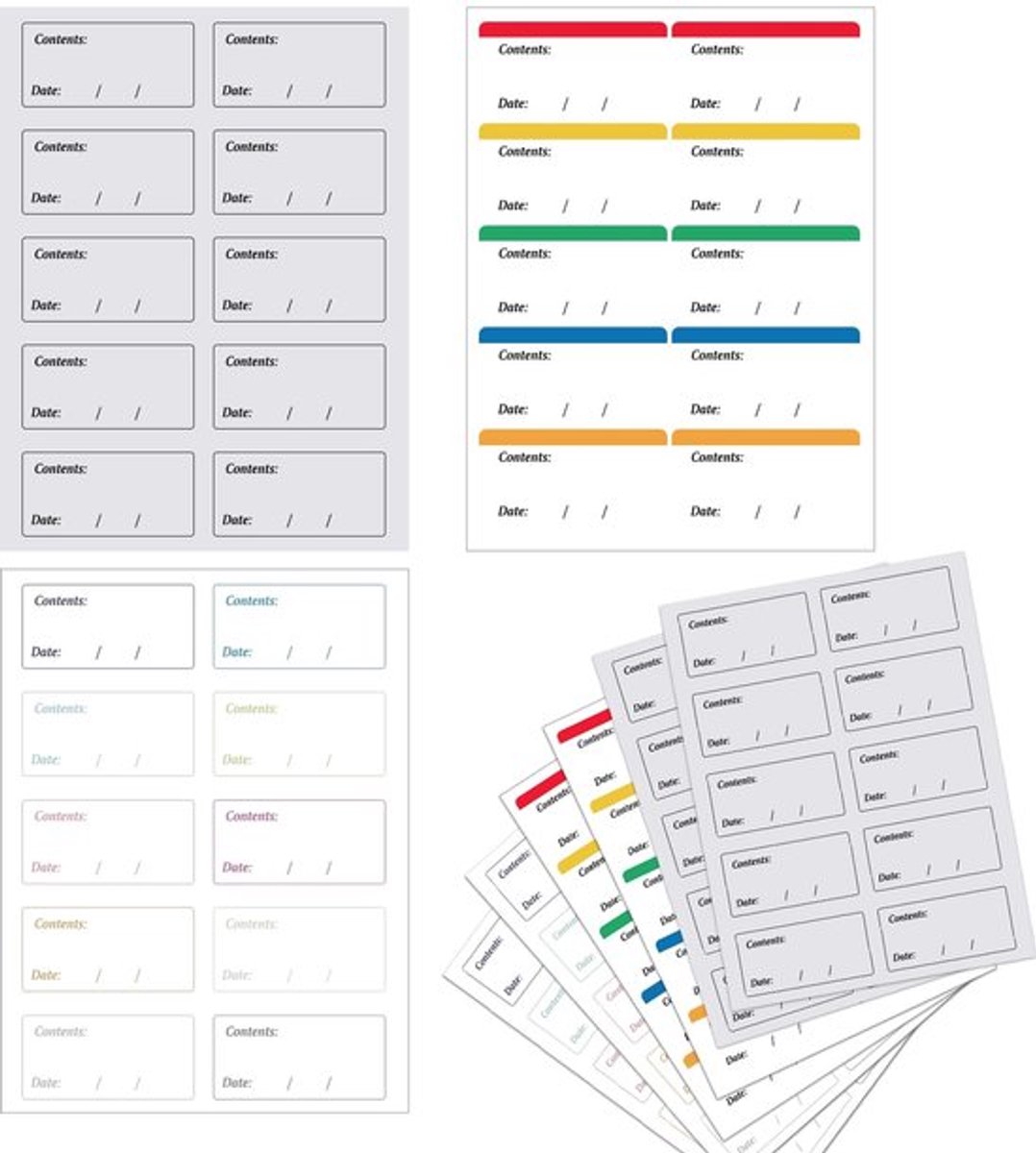 Diepvriesetiketten 150 stuks - Verwijderbaar - Beschrijfbaar - Zelfklevend - 6 x 3 cm - Voorkomt voedselverspilling - Vriesetiket