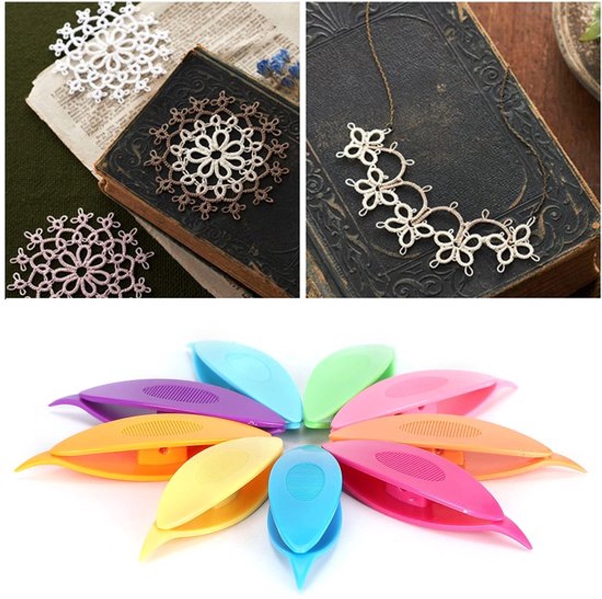 Tatting-shuttles 9-delig - Glad oppervlak - Breiaccessoires - Doe-het-zelf - Kantklossen - Huishoudens - Kantklos