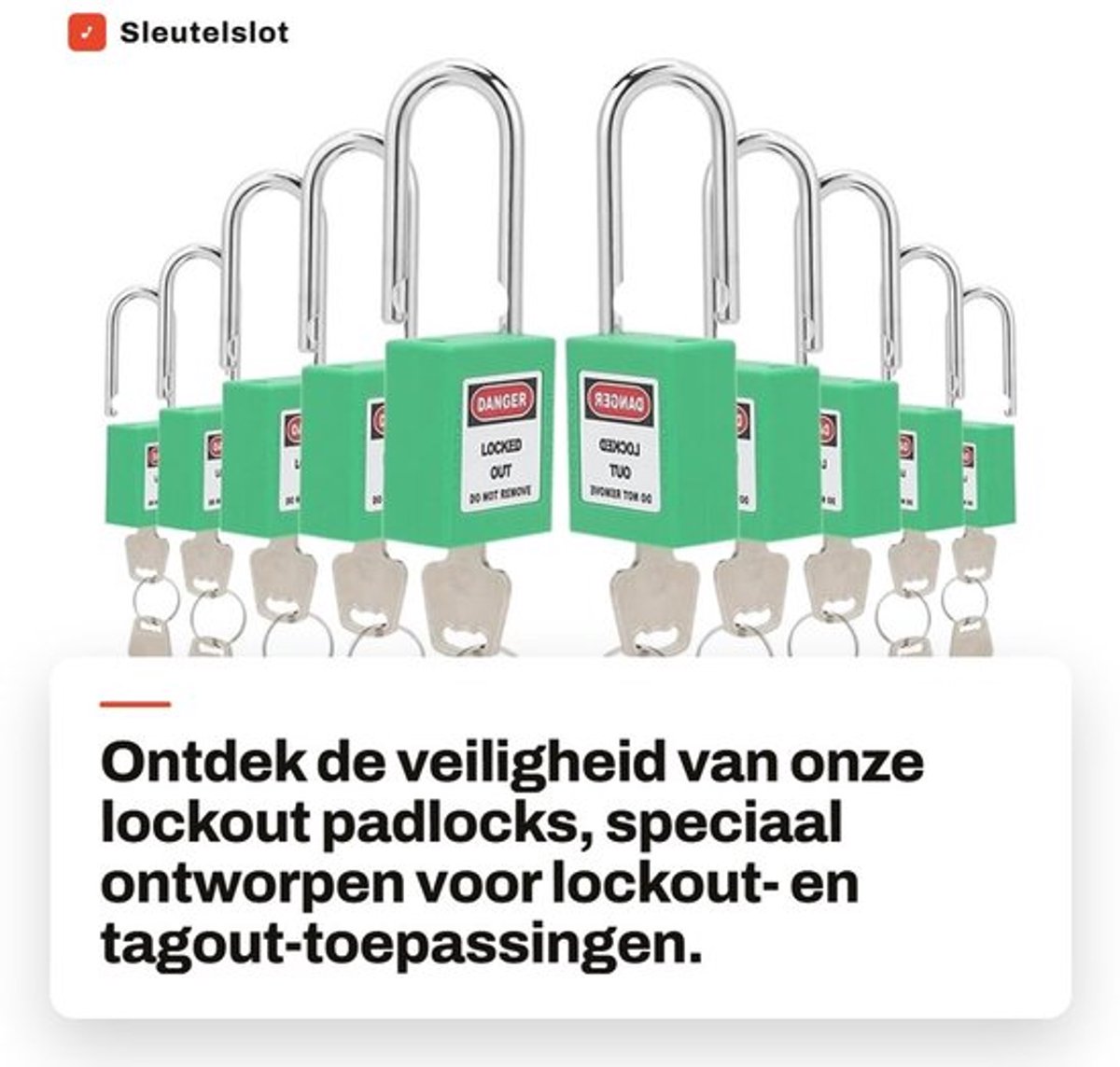 Veiligheidssloten - 10 Sets - 38 mm - Stalen Vergrendelingsbalk - Lockout/Tagout - Antivervorming - Gemakkelijk te Bedienen - Hangslot