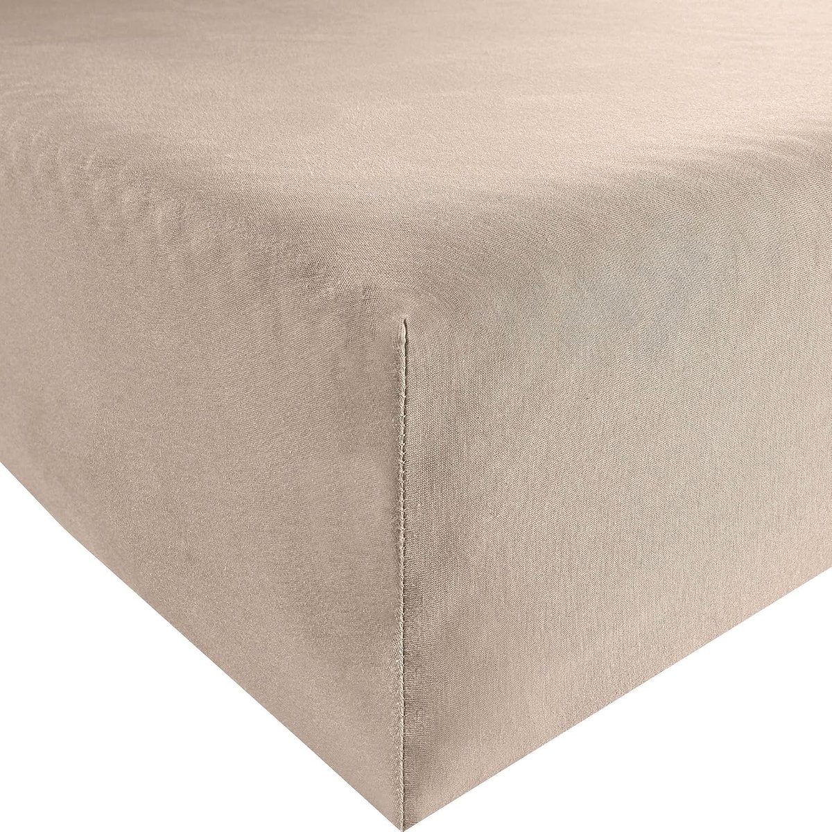 Fitted sheet 140-160 x 200-220 cm - jersey - mushroom - geschikt voor waterbed - ShopVlot