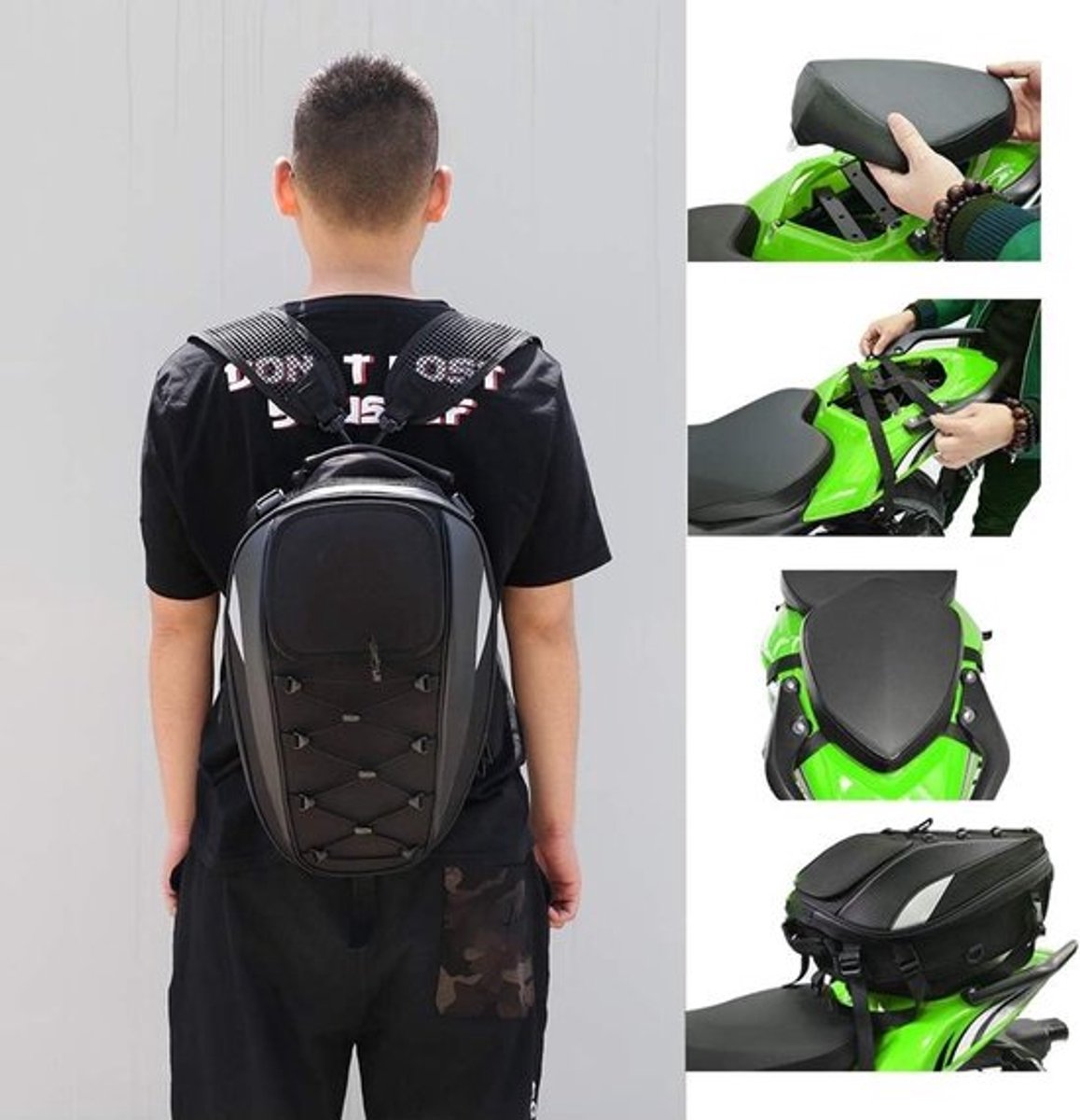 Zadeltas Motorfiets - Multifunctioneel - Zwart - Bagagetas - Zadeltassen - Praktisch - Geschikt voor de meeste motorfietsen - Motorfiets Tas