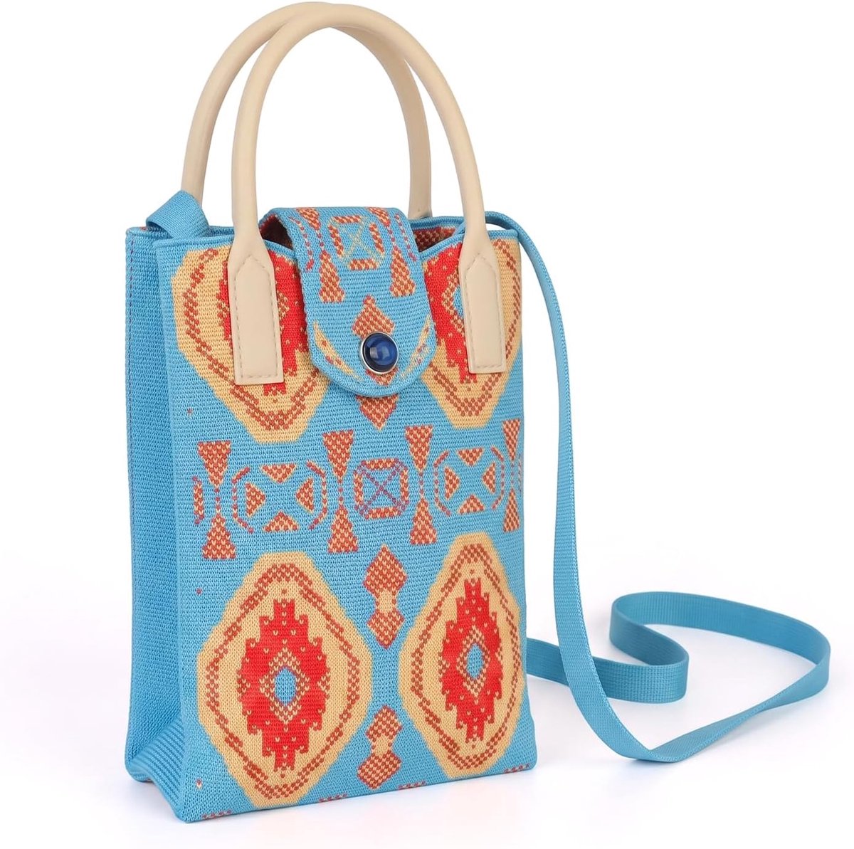 Mobiele telefoonhoes om te hangen - boho-schoudertas - met kwastjes - stijlvolle crossbody tas voor dames - ShopVlot