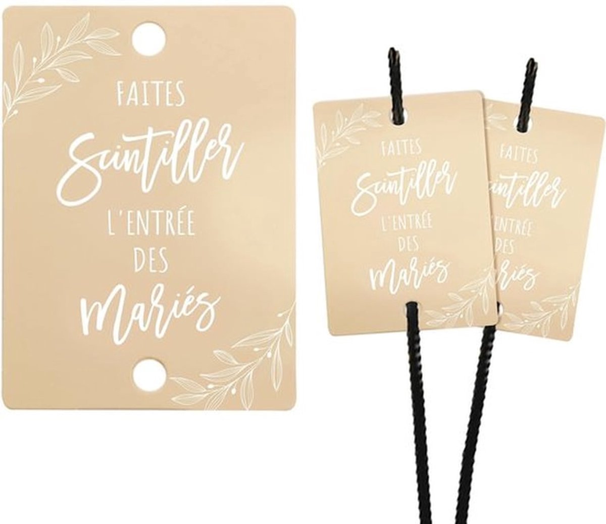 Label 100 Stuks - Bruin Karton - Decoratie Huwelijk - Hanglabels - Cadeau Gasten - Afmeting 5cm x 7cm - Weddinglabels
