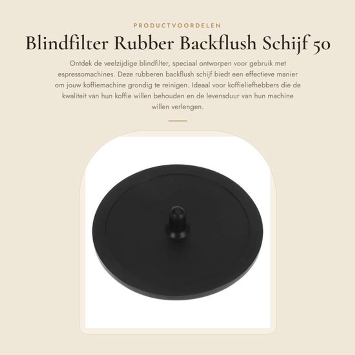 Blindfilter Rubber - 50 x 2 mm - Backflush Schijf - Koffiezetapparaat - Reinigingspoeder - Schone Koffiemachine - Koffiefilter