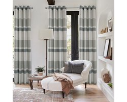 always4u Blackout Curtains, Soundproofing and Thermal Lining, Energy Saving Tartan Curtains for Living Room, Bedroom - ShopVlot