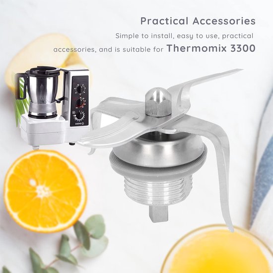SnelShoppen - Blender Mes, RVS Vervangende Messen voor Thermomix 3300, Duurzaam en Makkelijk Schoon te Maken, Keukenaccessoires, Ideaal voor Smoothies van Snelshoppen — afbeelding 5