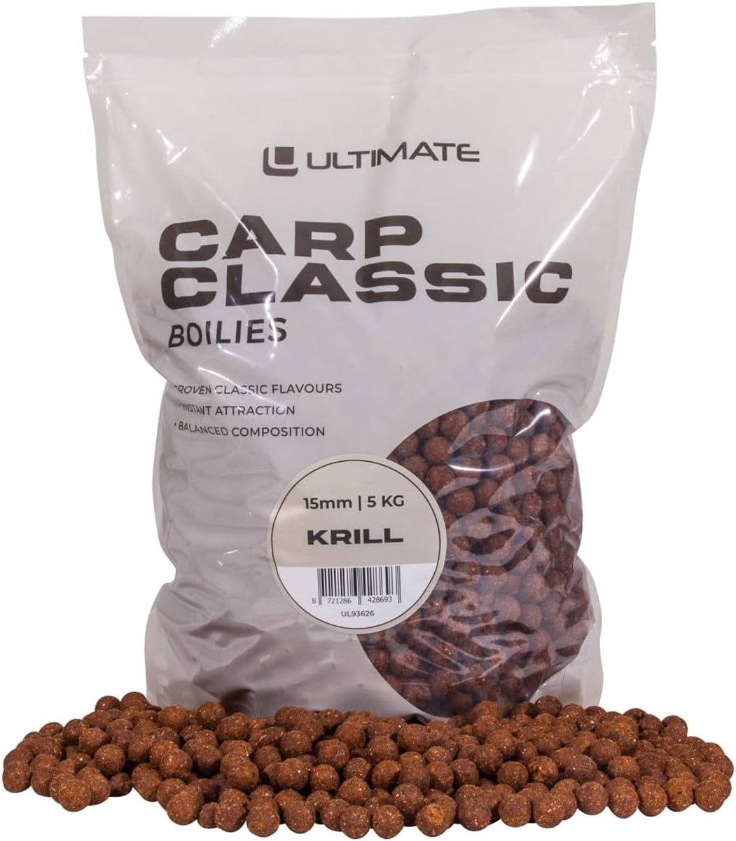 Ultimate Carp Classic Boilies 15mm 5kg - Krill - Boilies - ShopVlot