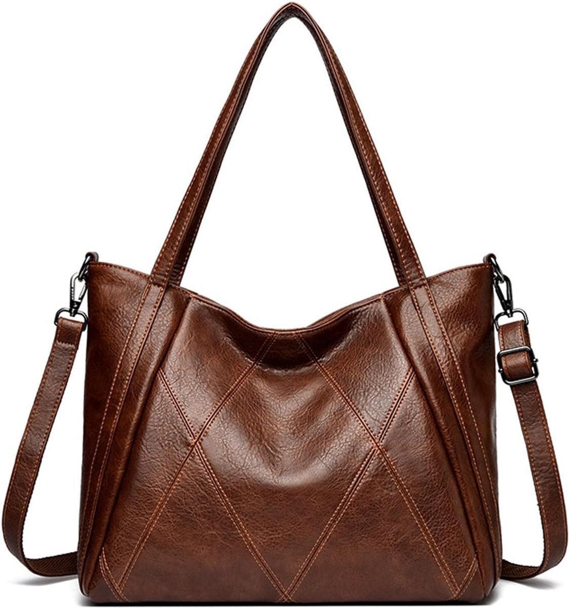 FANDARE Elegant ladies tote bag PU leather briefcase 24 hours shoulder bag for 12.9 inch laptop folder bags and - ShopVlot