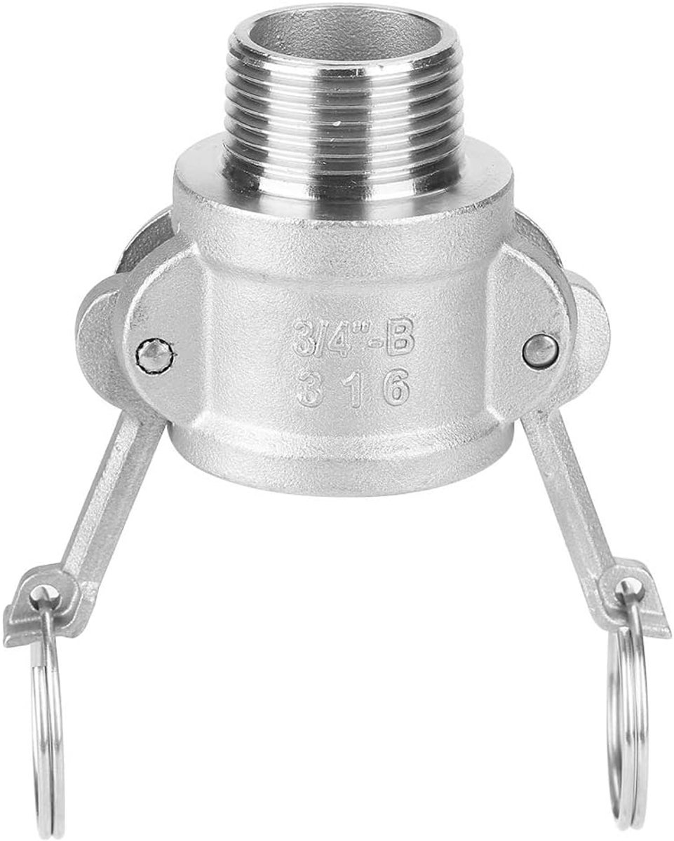 B-type DN20 3/4" Stainless Steel 316 Quick Coupler Snap-On Quick Connect Water Pump Accessories Hose and Water Lines - ShopVlot
