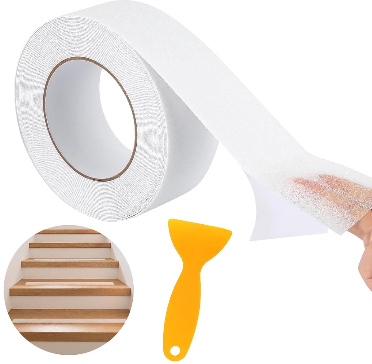 Non-slip adhesive tape, 5 cm x 10 m, non-slip tape, self-adhesive, non-slip stripes, non-slip stair treads, prevents - ShopVlot