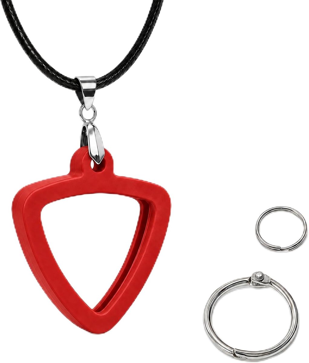Musiin guitar pick collection necklace, double-sided universal design, fashionable and practical, suitable for music - ShopVlot