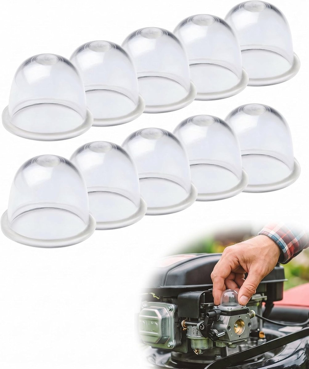 10 stuks startergloeilamp, 22 mm, vervanging voor carburateur voor grastrimmer en grastrimmer, compatibel met FS38 - ShopVlot
