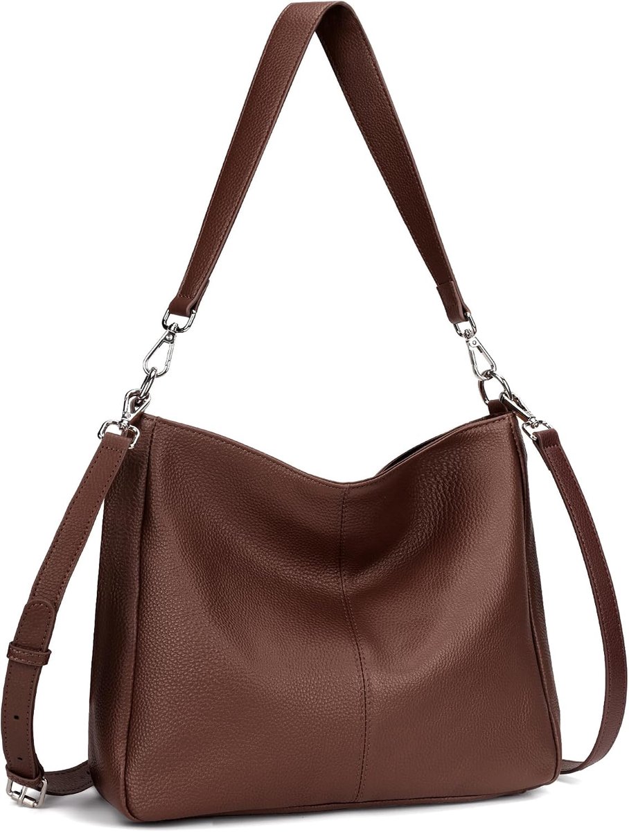 befen Genuine leather hobo bags purses for women,women shoulder bag handbags crossbody bag with 2 shoulder straps - ShopVlot