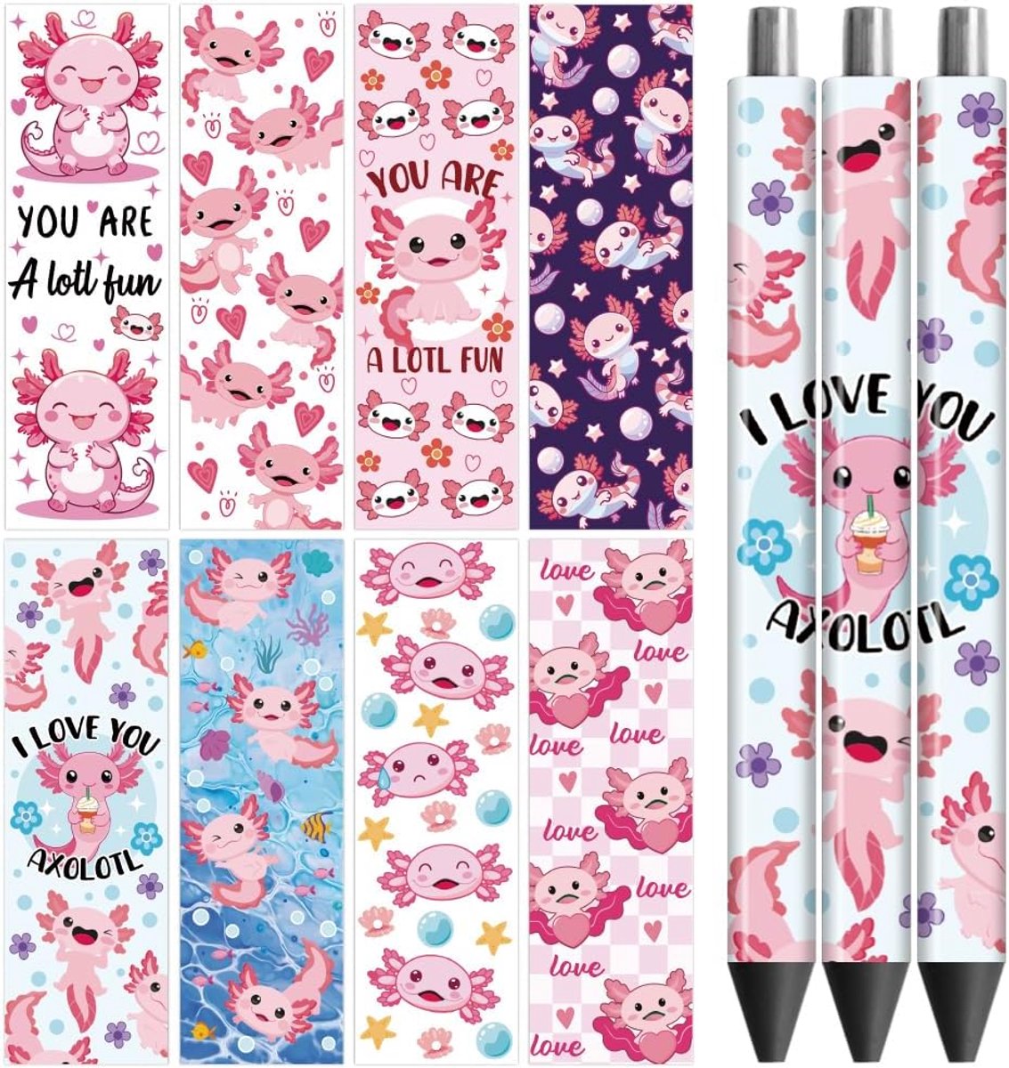 DTF stickers - 48 stuks - waterproof - voor pens en bookmarks - ShopVlot