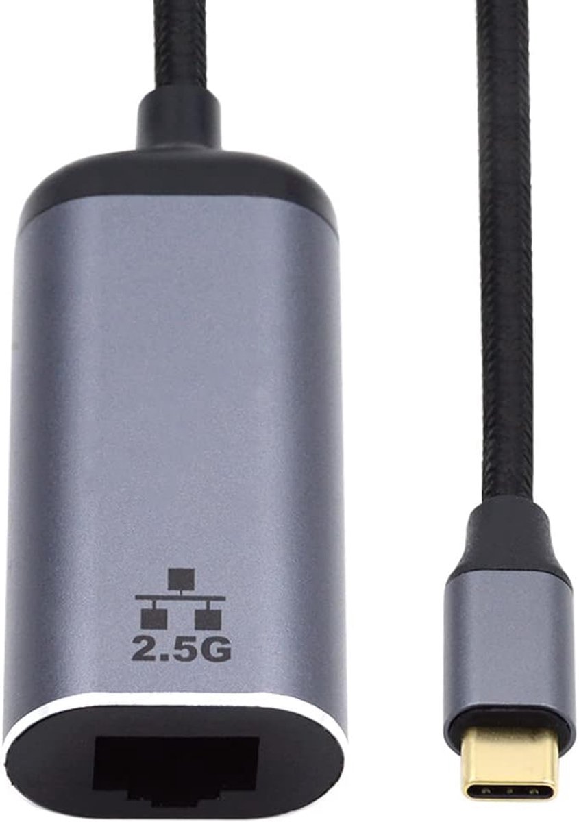 USB C Ethernet Adapter 2.5Gbps - USB 3.1 Type C naar RJ45 - Gigabit netwerkadapter - Snelle internetverbinding - ShopVlot