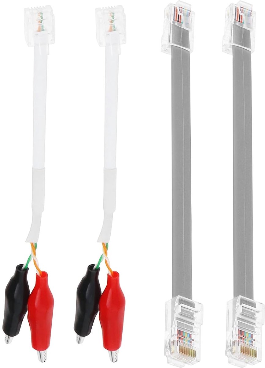 Vervangingskabels voor draadtester - 16 cm lengte - RJ11 en RJ45 aansluiting - Eenvoudig kabels traceren - ShopVlot