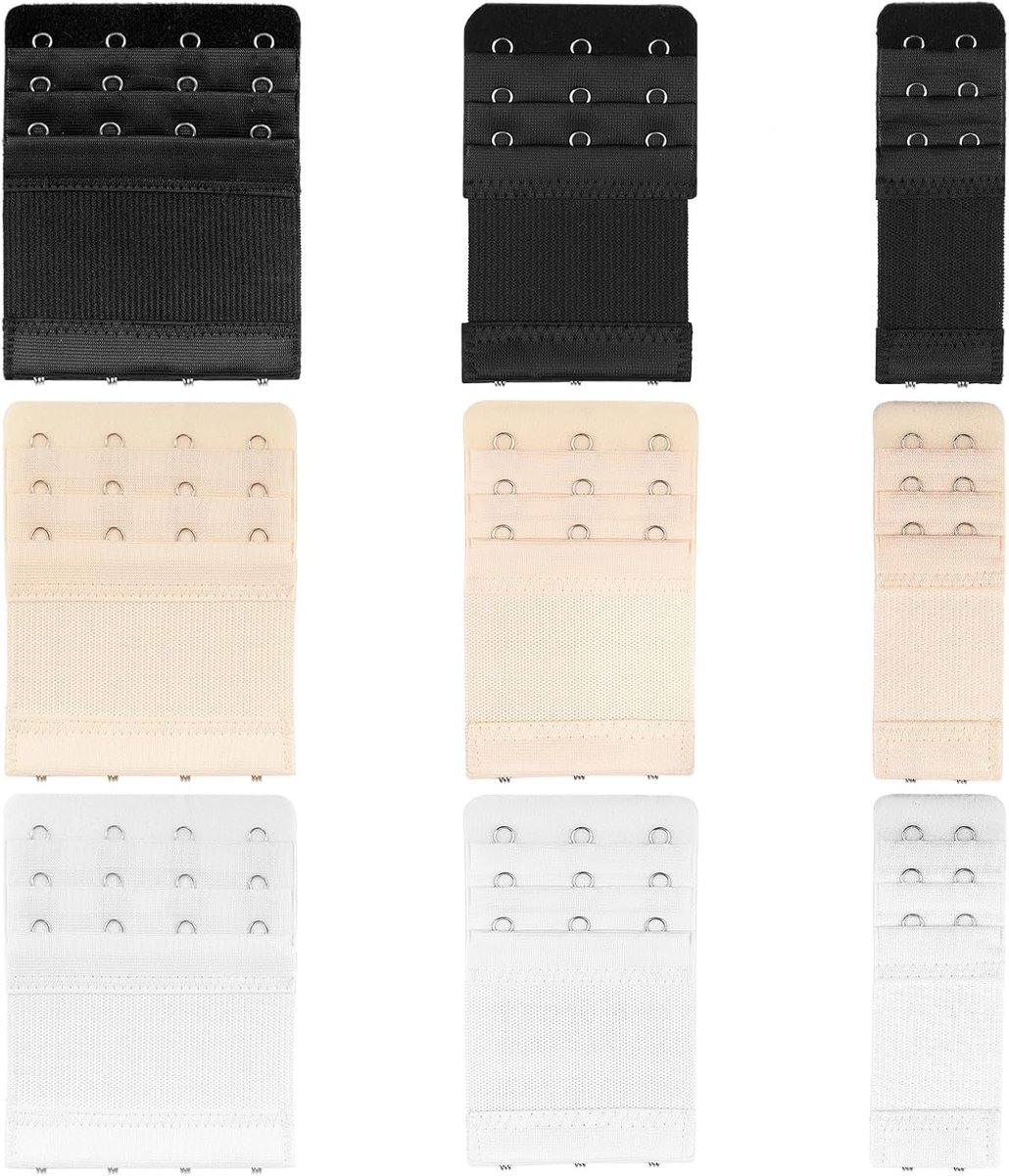 Bh-extender 9 Stuks - 4 Haken, 3 Haken & 2 Haken - Stretchmateriaal - Verleng je bh voor extra comfort - ShopVlot
