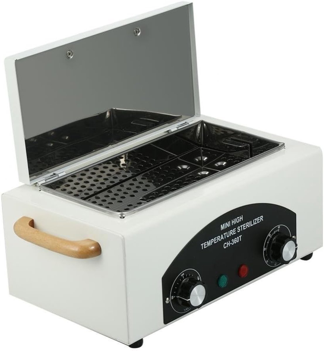 Hoge Temperatuur Droogwarmte Sterilisator, 50-200℃, Met Verwijderbare RVS Mand, Ideaal voor Manicure, Kappers en Tandheelkundige Zorg