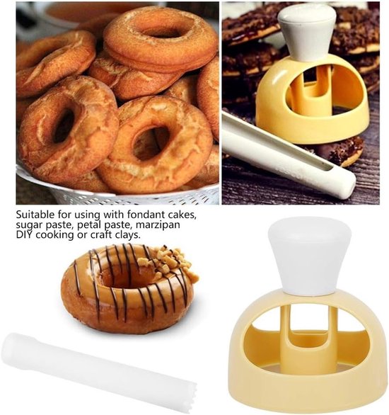 Mini Donutmaker en Donutsnijder voor Perfecte Donuts, Koekjes en Desserts - Inclusief Dompeltang en Stempelvorm van MINI — afbeelding 4