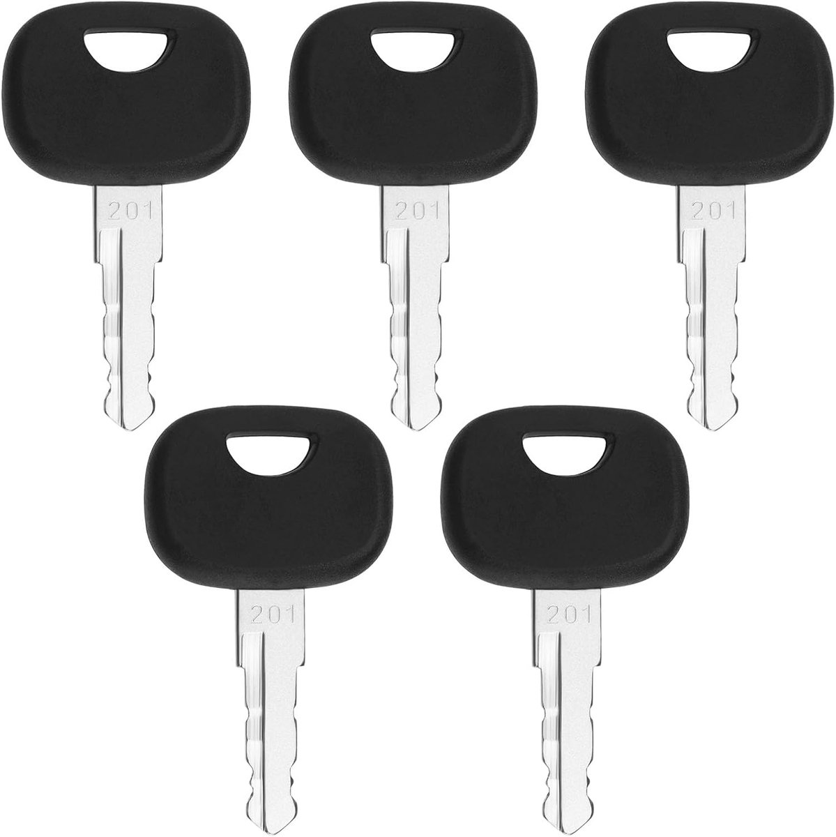 Vorkheftruck sleutel vervangset 5 stuks - type 201 - compatibel met Atlas en Terex machines - betrouwbare startfunctie - ShopVlot
