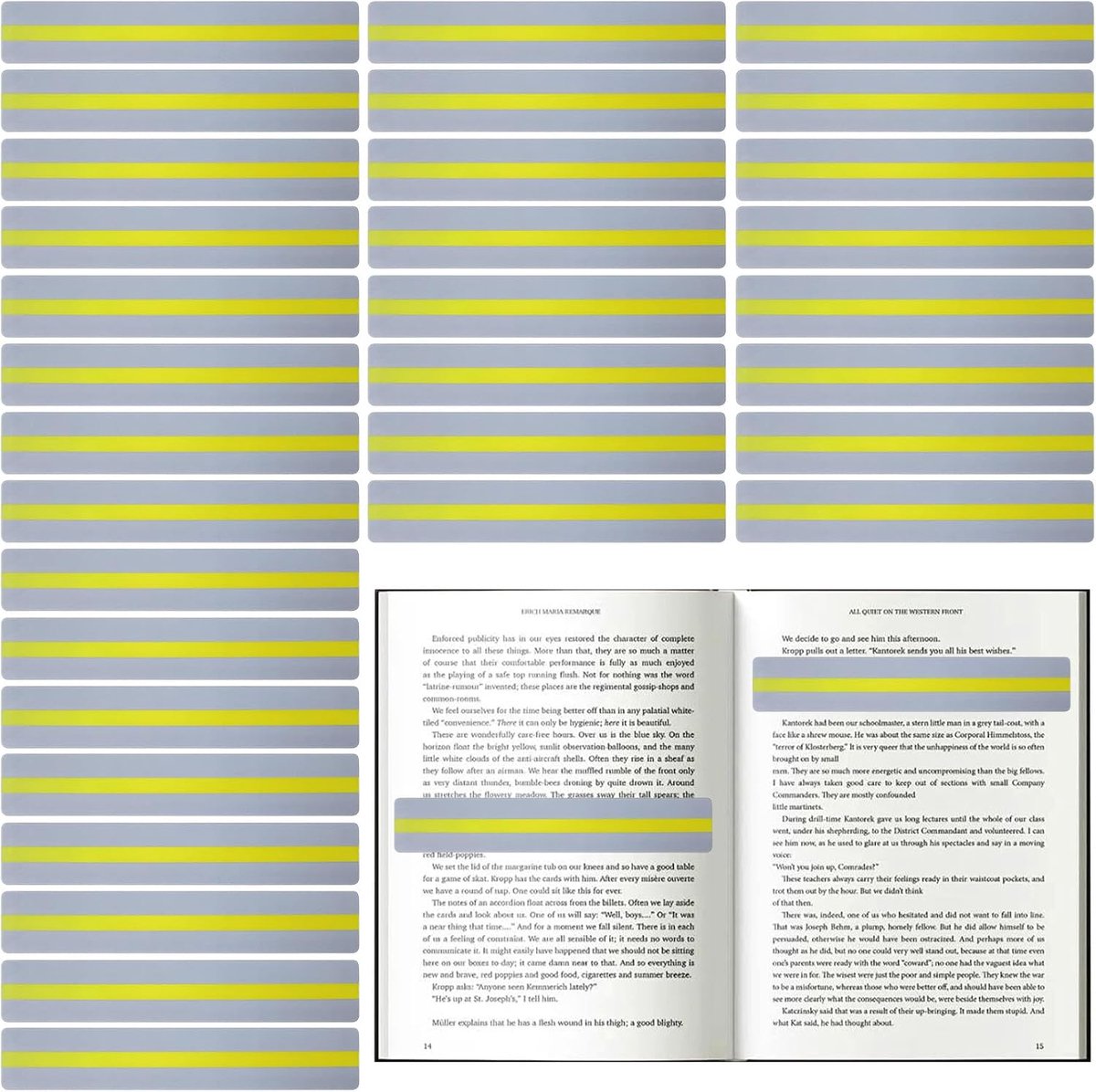 Dyslexie leestools 32 stuks - geleide leesstrips - levendige kleuren - stimuleert leesinteresse - ShopVlot