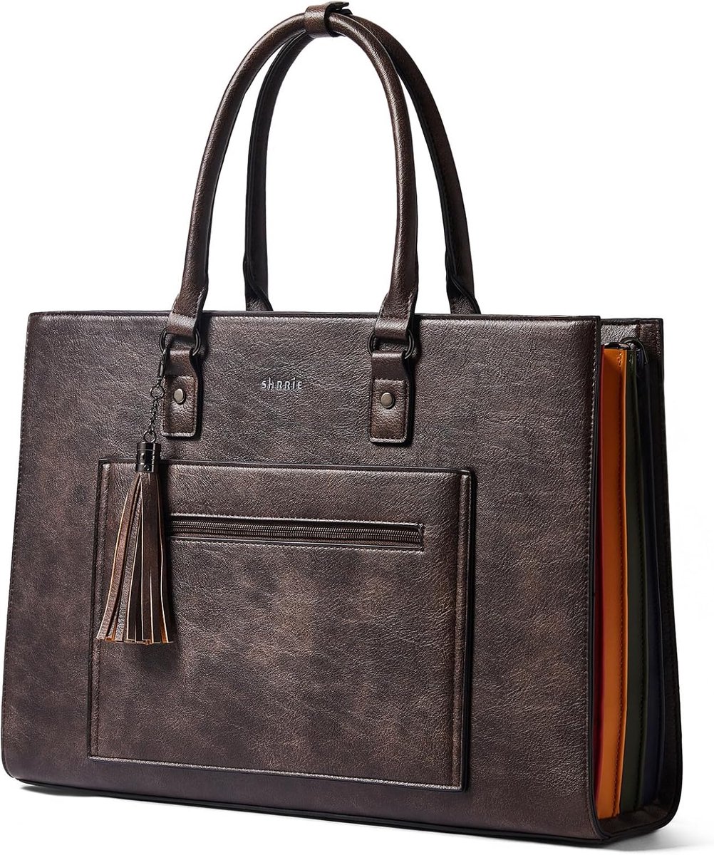 Handtas dames 15 inch - laptoptas kunstleer - zakelijke aktetas - perfect voor kantoor - ShopVlot