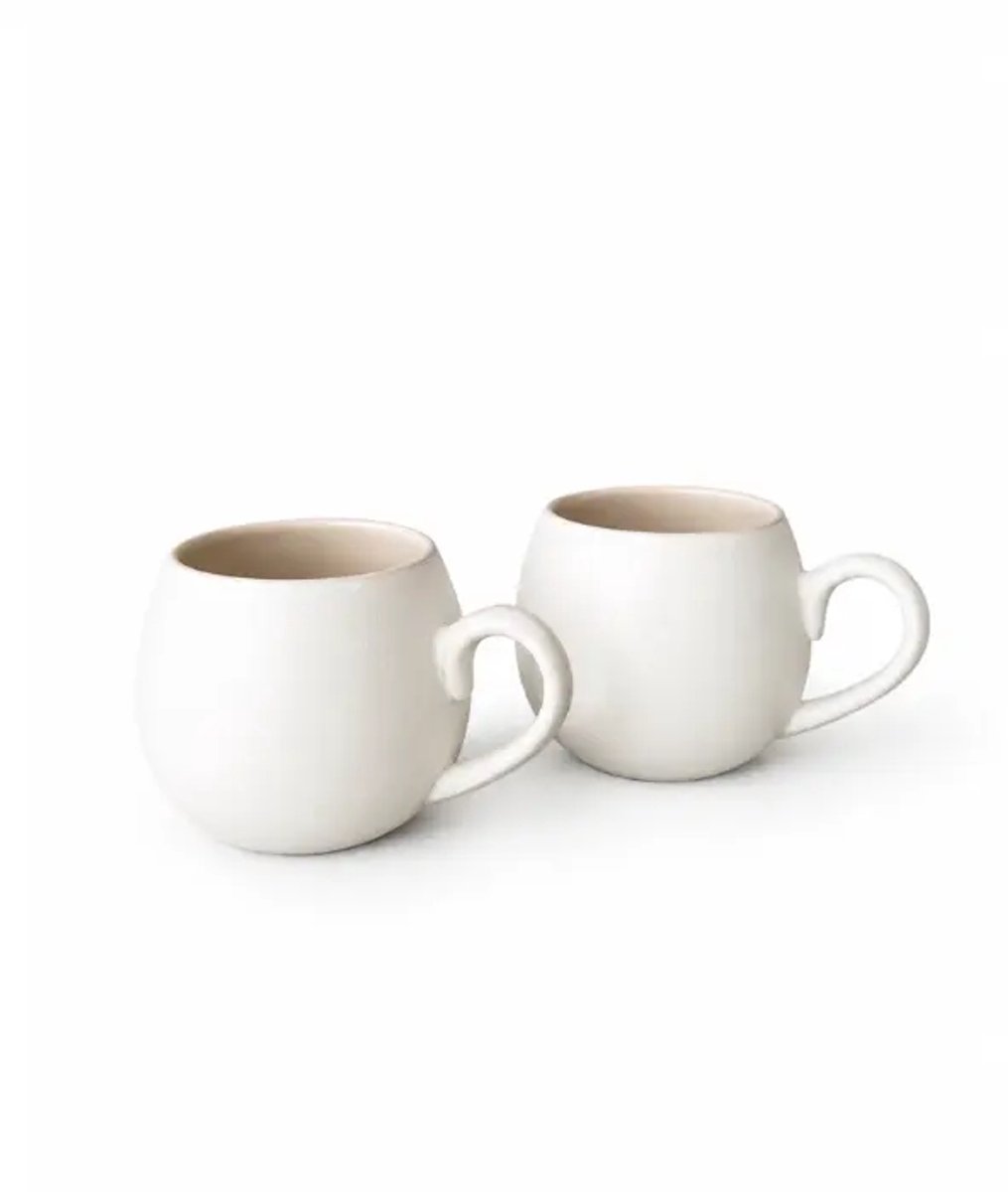 Nordic – mok – Nordic – 330 ml – wit-beige – set van 2, keramiek, vaatwasserbestendig