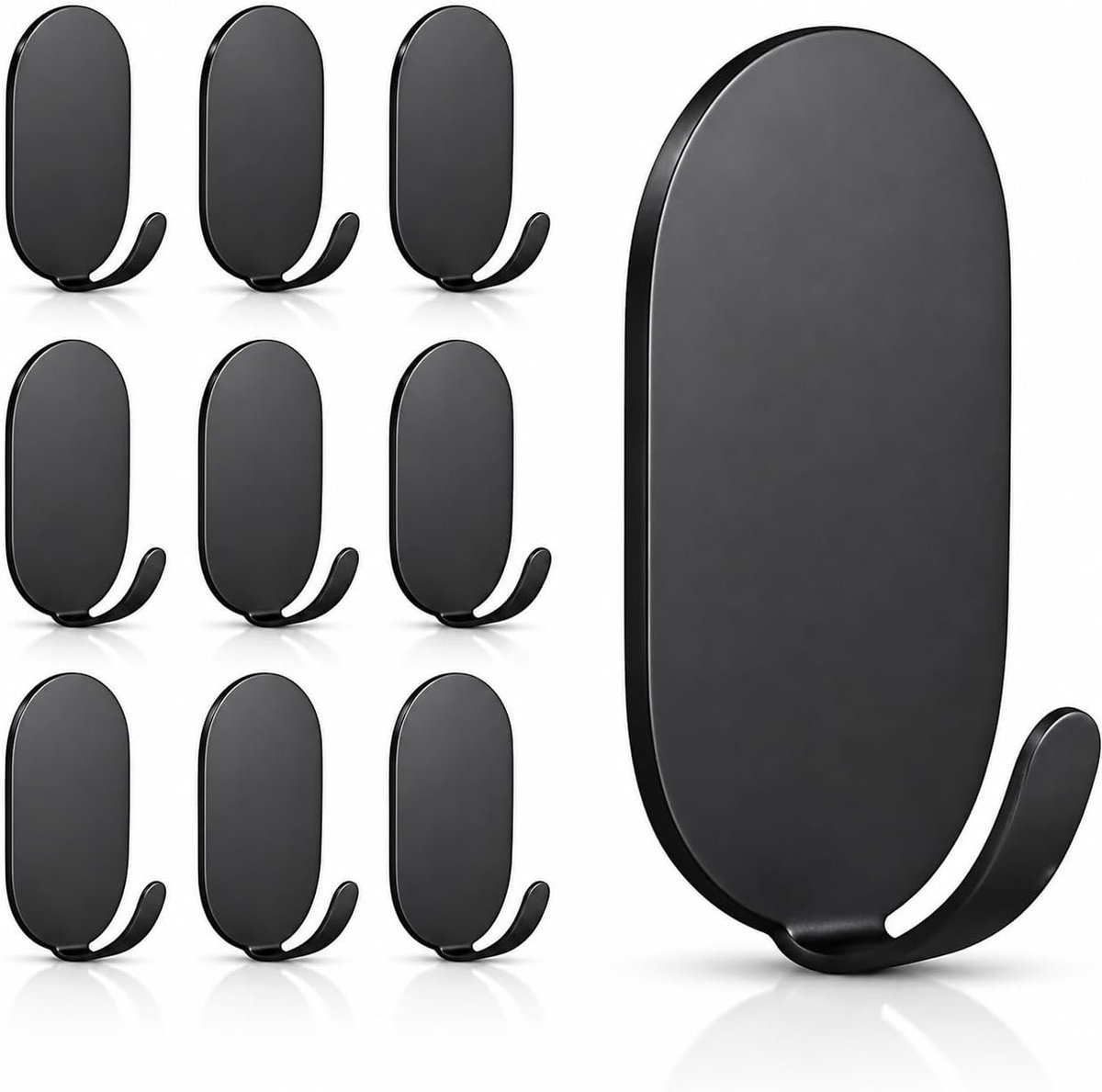 10 stuks wandhaken om op te plakken, zelfklevende haken 5 x 3,1 cm voor badkamer, keuken en woonkamers, sterke - ShopVlot