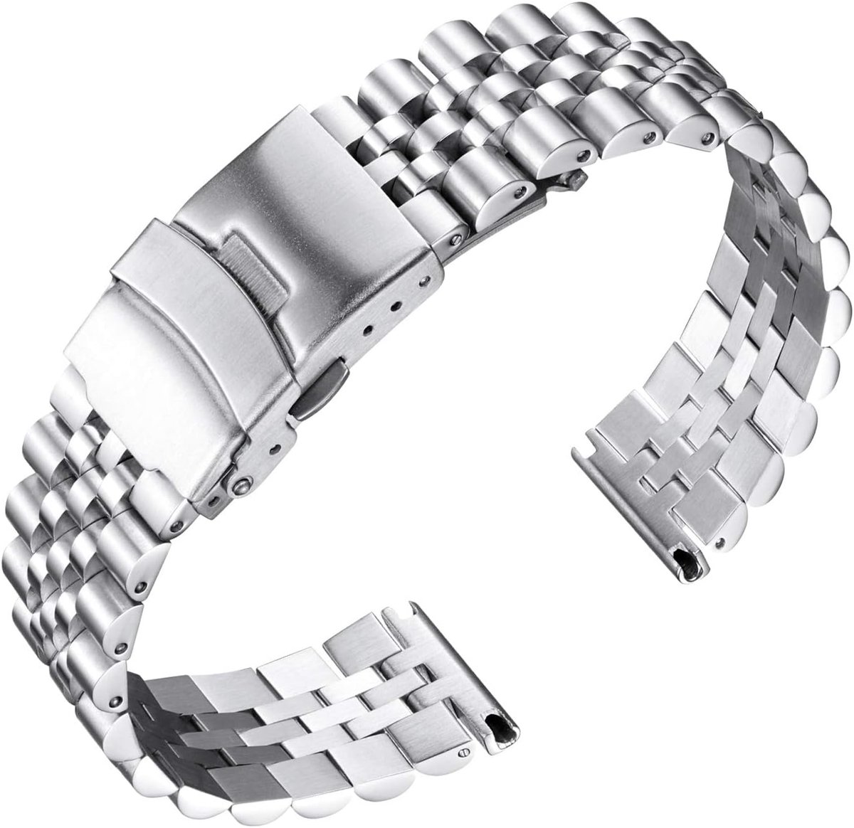 BINLUN Stainless Steel Watch Bands 18mm 20mm 22mm 24mm 26mm Metal Watchband Replacement Wristbands for Smartwatches - ShopVlot