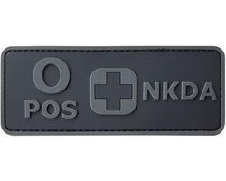 2AFTER1 OPOS Blood Type NKDA ACU Subdued Tactical No Drugs Allergies PVC Rubber 3D Fastener Patch - ShopVlot
