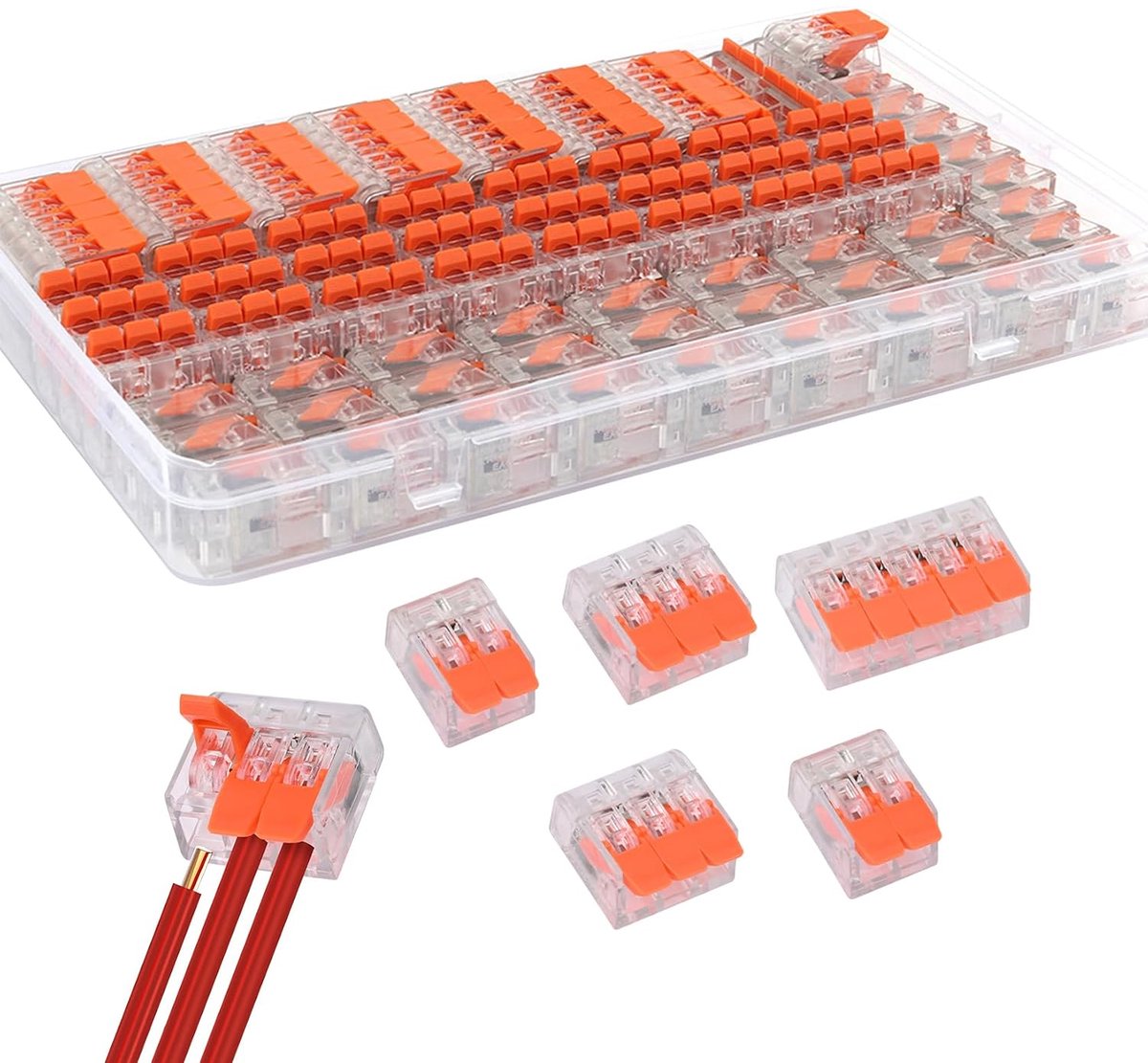 75Pcs Terminal Terminals Cable Connectors 4mm² Conductor Clamps Made Of Fire Resistant PC Material For 2-3-5 - ShopVlot
