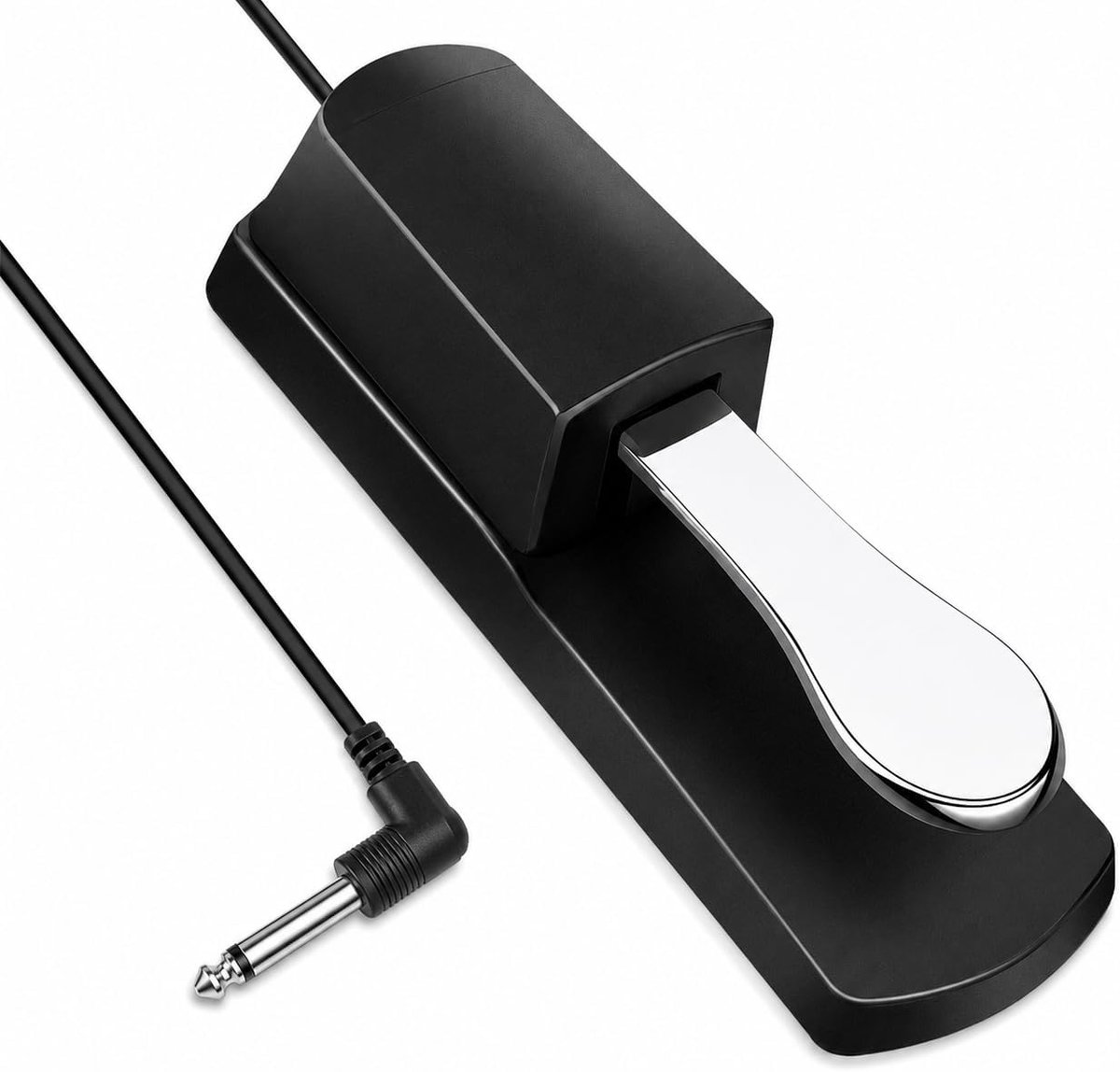 Universeel sustain pedaal voor digitale piano, 1,5 m, antislip pedaal van chroom voor elektronische toetsenborden met - ShopVlot
