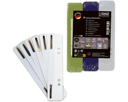 SIGNZ Staple strips cardboard, 75 pieces, 25 x 3 colours, recycled cardboard, CO2 neutral, made in Germany (75 pieces - ShopVlot